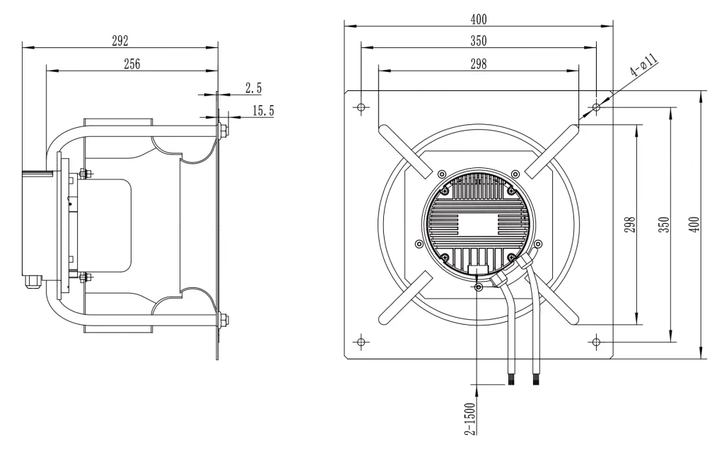 310-138PT-04 Backward Curved Centrifugal Fans drawing