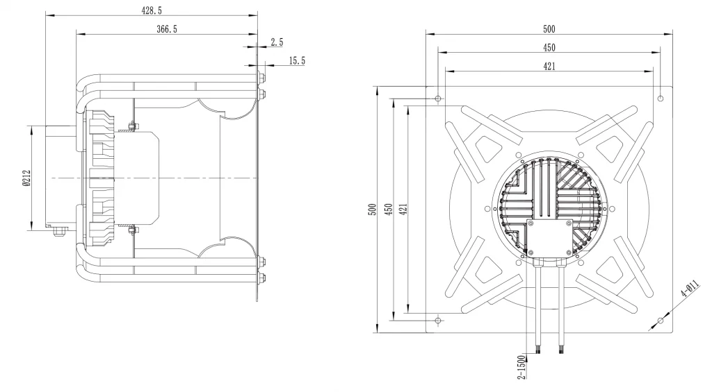 400-188PT-07 Backward Curved Centrifugal Fans drawing