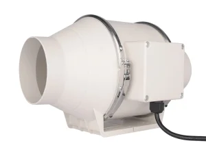 LONGWELL 100mm AC Inline Duct Fan, Exhaust Ventilation Fan, 230V IP44, 325 m³/h Airflow – LWDA-100