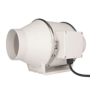 LONGWELL 100mm AC Inline Duct Fan, Exhaust Ventilation Fan, 115V IP44, 325 m³/h Airflow – LWDA-100