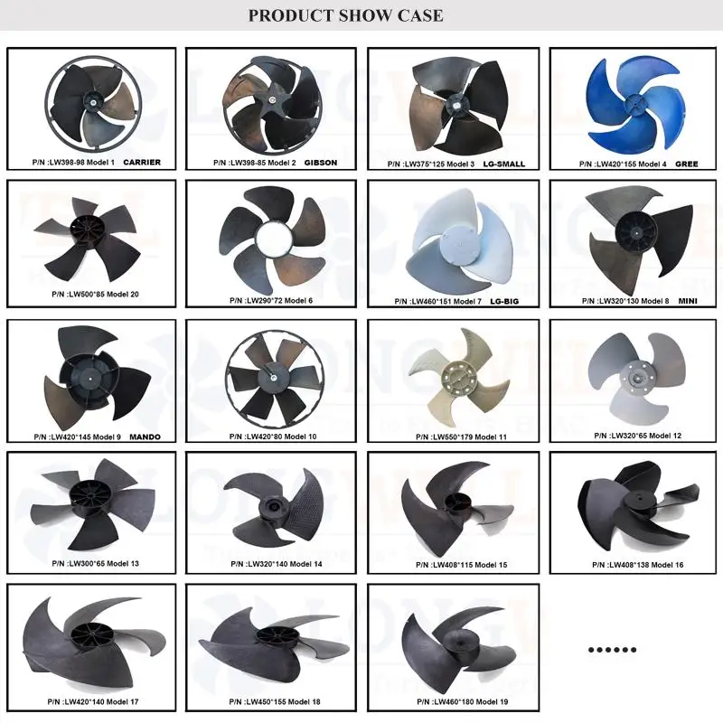 plastic cross flow fan impeller split air conditioner blower