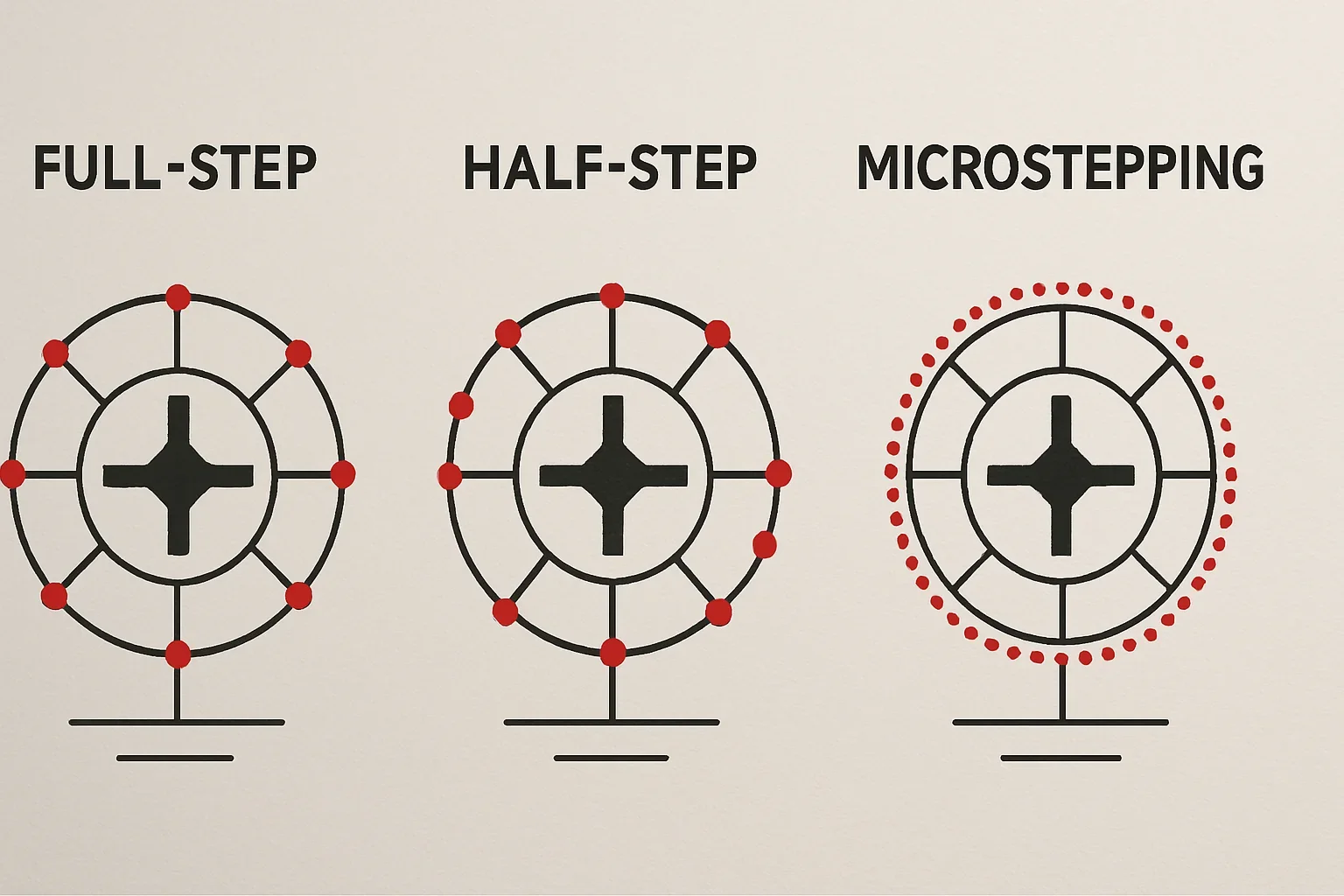 stepper drive modes comparison