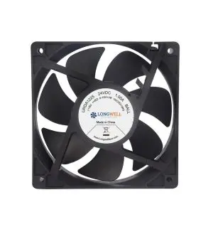 LONGWELL DC Axial Fan, Industrial Axial Ventilation Fan, 24V PWM Control, Low Noise, for Railway Ventilation, Data Center Cooling, Control Cabinet Cooling – LW12025