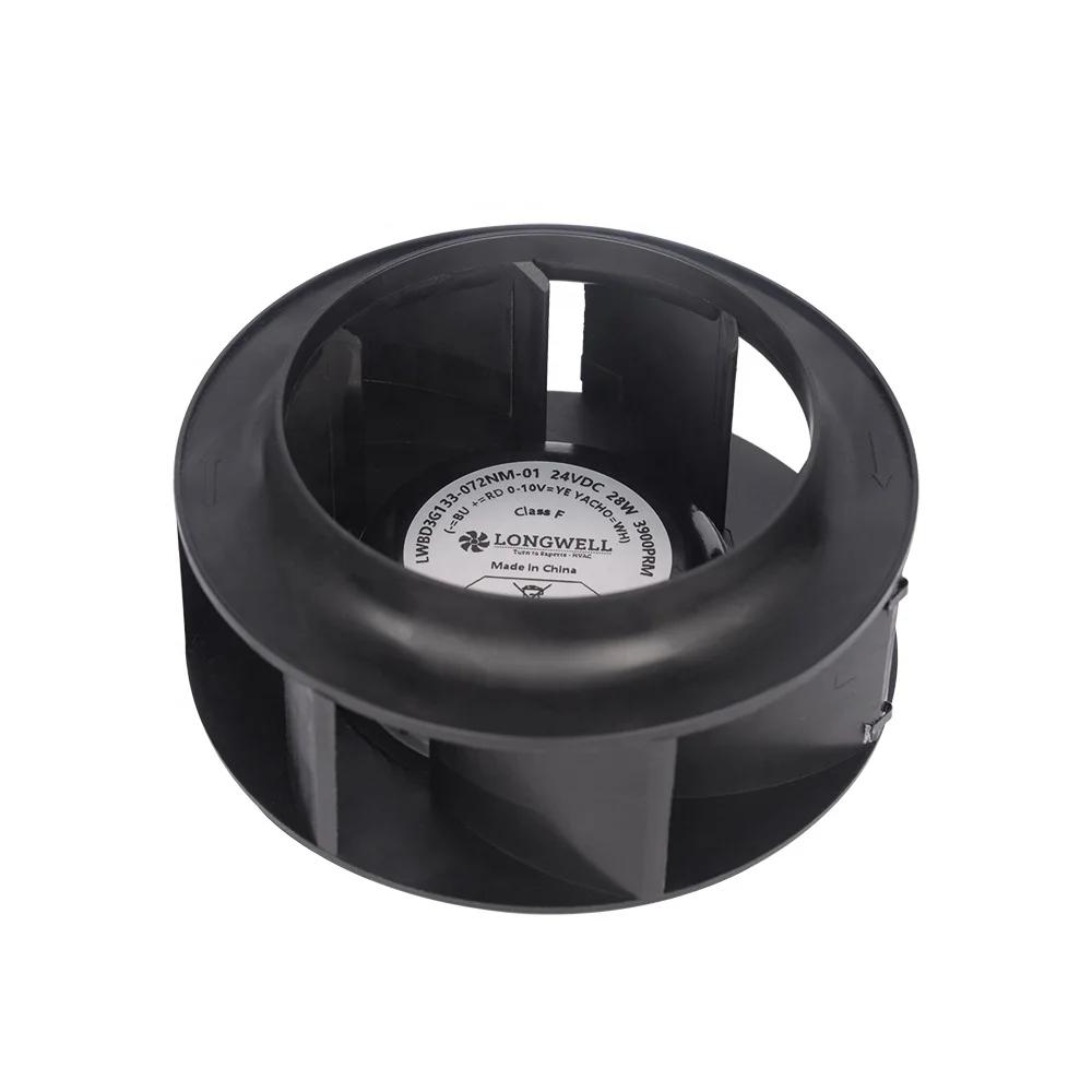LONGWELL 133mm High Quality Backward Centrifugal Fans Dc 24v 48v Centrifugal Exhaust Fan