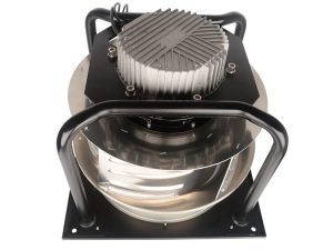 LONGWELL 355mm EC Backward Curved Centrifugal Fan, Industrial Centrifugal Blower, 120V 0–10V/PWM Control, Aluminum Alloy, for AHU, Cold Storage, Air Purifiers