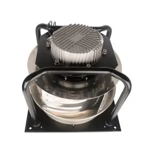 LONGWELL 355mm EC Backward Curved Centrifugal Fan, Industrial Centrifugal Blower, 120V 0–10V/PWM Control, Aluminum Alloy, for AHU, Cold Storage, Air Purifiers
