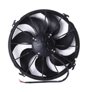 LONGWELL Bus DC Condenser Fan for Cooling System Universal Bus 12V/24V 7 Curved Blades Cooling Fan