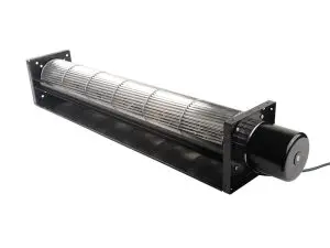 LONGWELL 120mm DC Cross Flow Fan, Tangential Blower Fan, 24V PWM Control, Aluminum Alloy, for Air Curtains, Ovens, Floor Heating