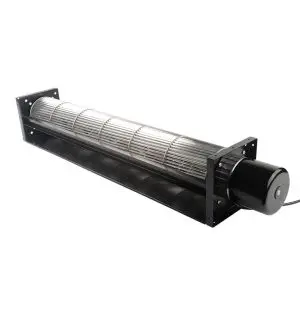 LONGWELL 120mm DC Cross Flow Fan, Tangential Blower Fan, 24V PWM Control, Aluminum Alloy, for Air Curtains, Ovens, Floor Heating