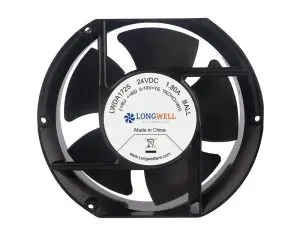 LONGWELL DC Axial Fan, Industrial Axial Ventilation Fan, 24V, for Data Center Cooling, Control Cabinet Cooling, HVAC Systems