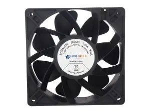 LONGWELL 120mm DC Axial Fan, Industrial Axial Ventilation Fan, 12V, for Data Center Cooling, Control Cabinet Cooling, HVAC Systems