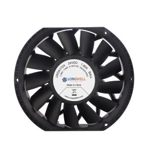 LONGWELL DC Axial Fan, Industrial Axial Ventilation Fan, 24V, for Data Center Cooling, Control Cabinet Cooling, HVAC Systems