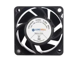LONGWELL 60mm DC Industrial Fan, Industrial Ventilation Fan, 12V, for Data Center Cooling, Control Cabinet Cooling, HVAC Systems