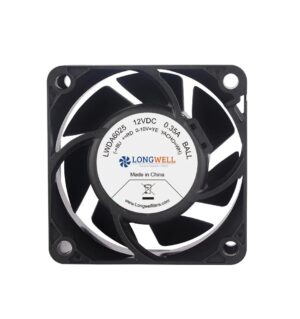 Longwell 60x60x25 4000RPM -10000RPM 12V Dc Brushless Fan 60mm Extractor Fan