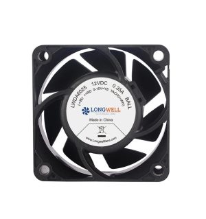 LONGWELL 60mm DC Industrial Fan, Industrial Ventilation Fan, 12V, for Data Center Cooling, Control Cabinet Cooling, HVAC Systems