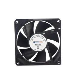 LONGWELL DC Axial Fan, Industrial Axial Ventilation Fan, 12V, for Data Center Cooling, Control Cabinet Cooling, HVAC Systems