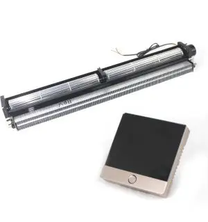 LONGWELL 25mm EC Cross Flow Fan, Tangential Blower Fan, 110/120V, for Fireplaces, Floor Heating, Air Purifiers