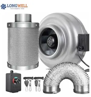 LONGWELL Inline Duct Fan, Exhaust Ventilation Fan, 110V