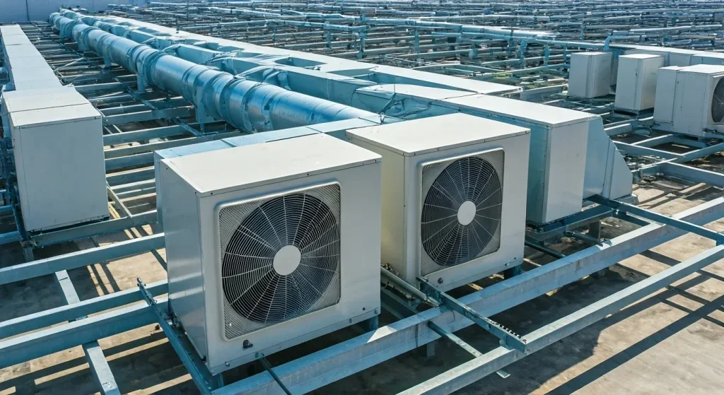 Axial and centrifugal fans in HVAC system