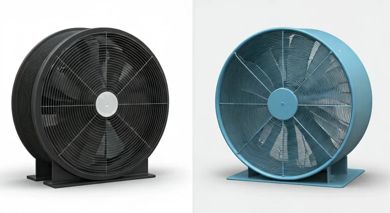 Comparison of axial and radial fans