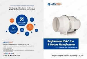 Diagonal Flow Pipe Booster Fan
