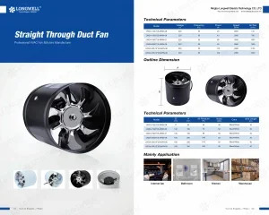 Straight Through Duct Fans