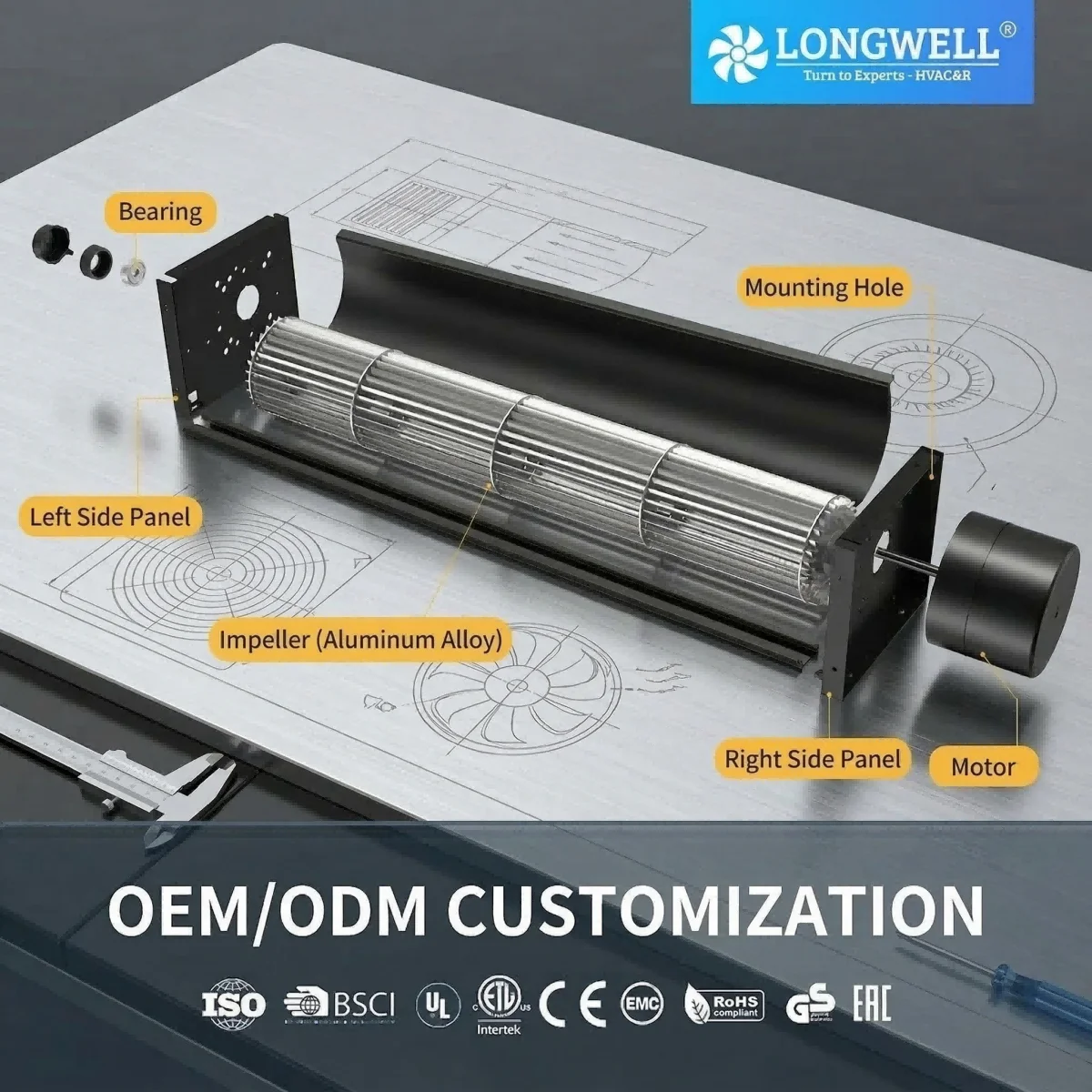 cross flow fan structure