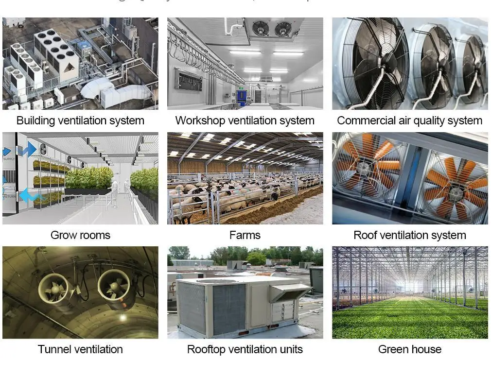 Axial fan application field