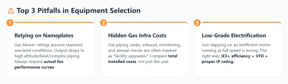 Top 3 Pitfalls in Equipment Selection