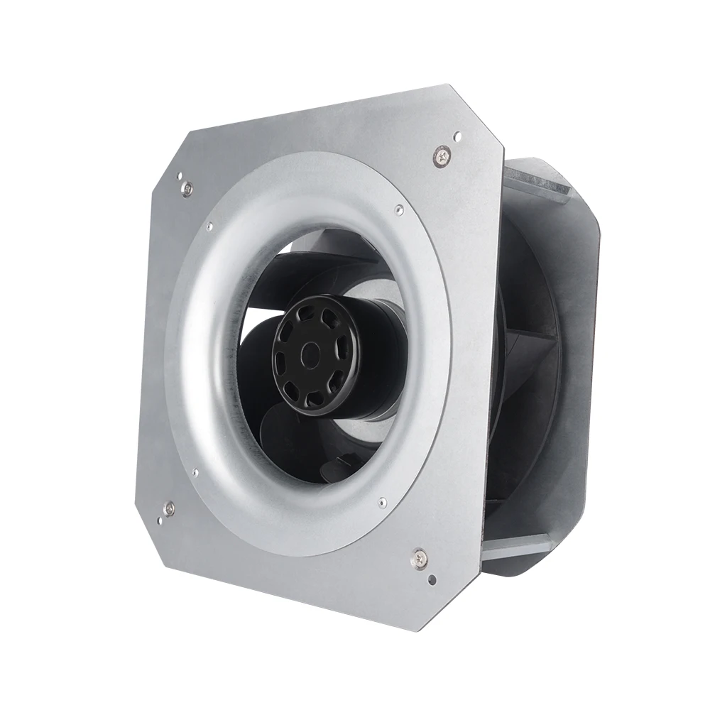 Square inline fan for ventilation systems