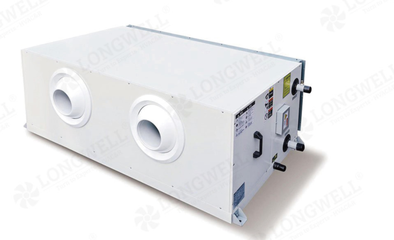 Jet fan unit for a swimming pool hall with a 25 meter air throw