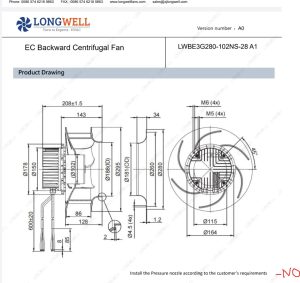 Modifying a 280mm EC Centrifugal Fan Inlet for HVAC Systems