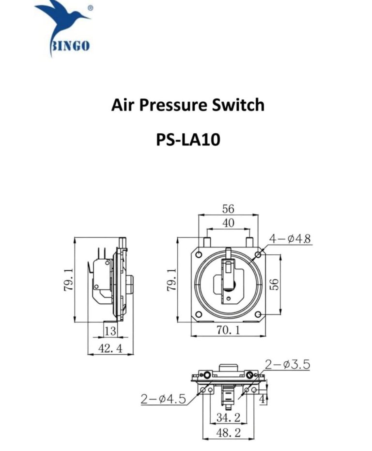 Fixed setpoint pressure switch for a gas furnace airflow interlock