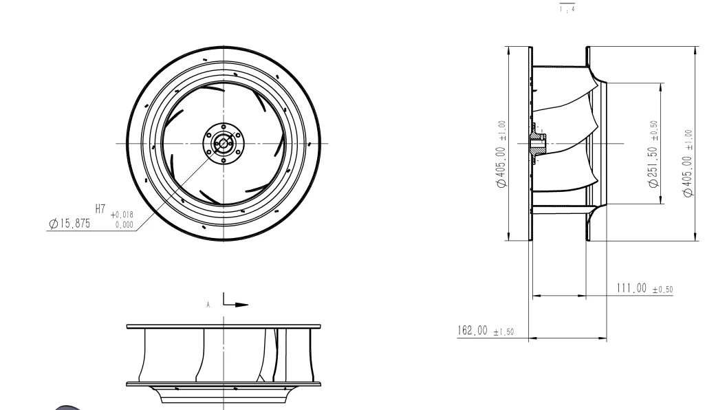 Customer existing fan design for industrial heater
