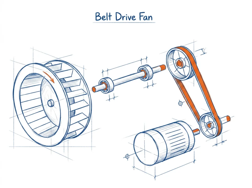 belt drive fan
