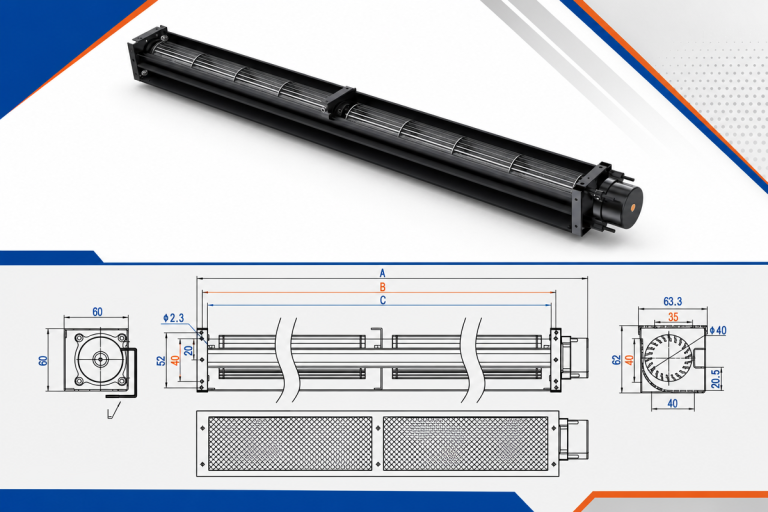 LWCD-40610MN-06 24V DC Cross-Flow Fan for Cabinet Cooling