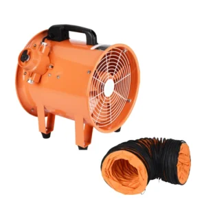 LONGWELL 12" 14" 16" Industrial Axial Flow Fan Portable Ventilators Axial Fan with Flexible Ducting Hose