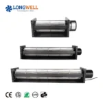 LONGWELL 12V 24V DC Cross Flow Fan 30mm~500mm High-Power 0-10V/PWM Brushless Cooling Tangential Fan Aluminum Blades OEM ODM