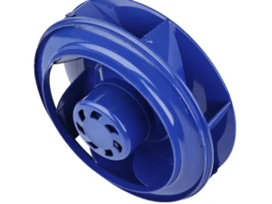 LONGWELL 230V 432W 250mm Low Noise EC Industrial Ventilation Backward Curved Blue Centrifugal Fan OEM Plastic IP55 High Pressure