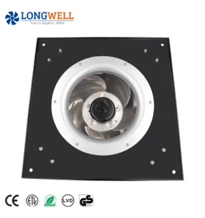 LONGWELL 230v 380v 450mm EC Backward Centrifugal Blower Fan Aluminum Alloy Impeller Ventilation Centrifugal Fans with Bracket