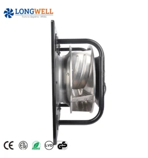 LONGWELL 230v 450mm EC Centrifugal Fan Waterproof Aluminum Alloy Impeller Ventilation Backward Centrifugal Fan with Plug Bracket