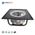 LONGWELL 400mm 700w 230v EC Low Noise High Volume Backward Curved Centrifugal Aluminum Alloy Impeller Blower Fan with Bracket