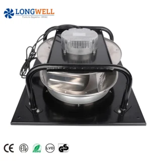 LONGWELL 400mm EC Centrifugal Fans 700w 230v Backward Curved Centrifugal Fan with Bracket Aluminum Alloy Blade OEM Customizable