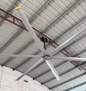 LONGWELL 6 Blade 2.6-7.3m Large Industrial Ceiling Fan Efficient Permanent Magnet Motor Low Noise Commercial Hvls Fan
