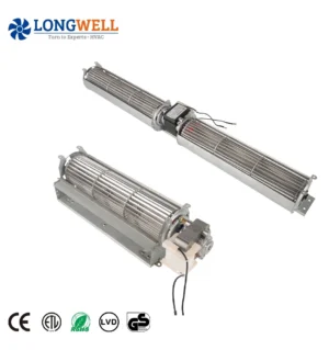 LONGWELL 60mm AC Tangential Fan Low Noise High Temperature Operation for Electric Fireplace Trench Heater Underfloor Heating