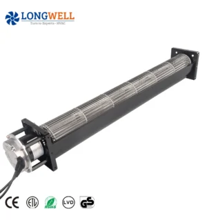 LONGWELL 80MM Cross Flow Fan EC External Rotor Motor 0-10V/ PWM Speed Control Aluminum Alloy 1500RPM Tangential Fans Supplier