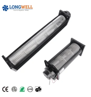 LONGWELL 90mm 230v Ac Tangential Fans Cross Flow Cooling Fan 1350rpm Ball Bearing Factory Direct for air Conditioner Elevator