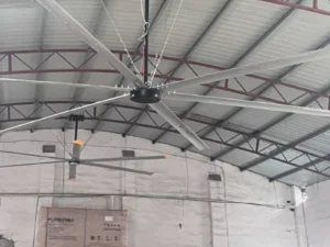 LONGWELL Big Industrial Ceiling Fan Permanent Magnet Motor Aluminum Blade 5pcs/6pcs Commercial 24ft HVLS Energy Saving Low Fan