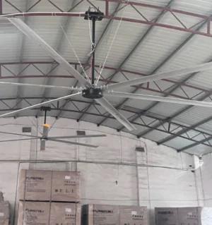 LONGWELL Big Industrial Ceiling Fan Permanent Magnet Motor Aluminum Blade 5pcs/6pcs Commercial 24ft HVLS Energy Saving Low Fan