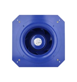 LONGWELL Blue EC 220V IP55 High Power Blower Fan 250mm Maximum Current Centrifugal Backward Curved with Support Bracket 230V Fan